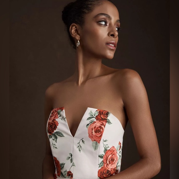 Anthropologie Sachin & Babi Nora Rose Strapless Notch-Neck Taffeta  Dress - Picture 7 of 14